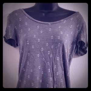 Anchor Print Grey Tshirt